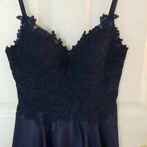Dancing Queen Dark Blue Prom Dress